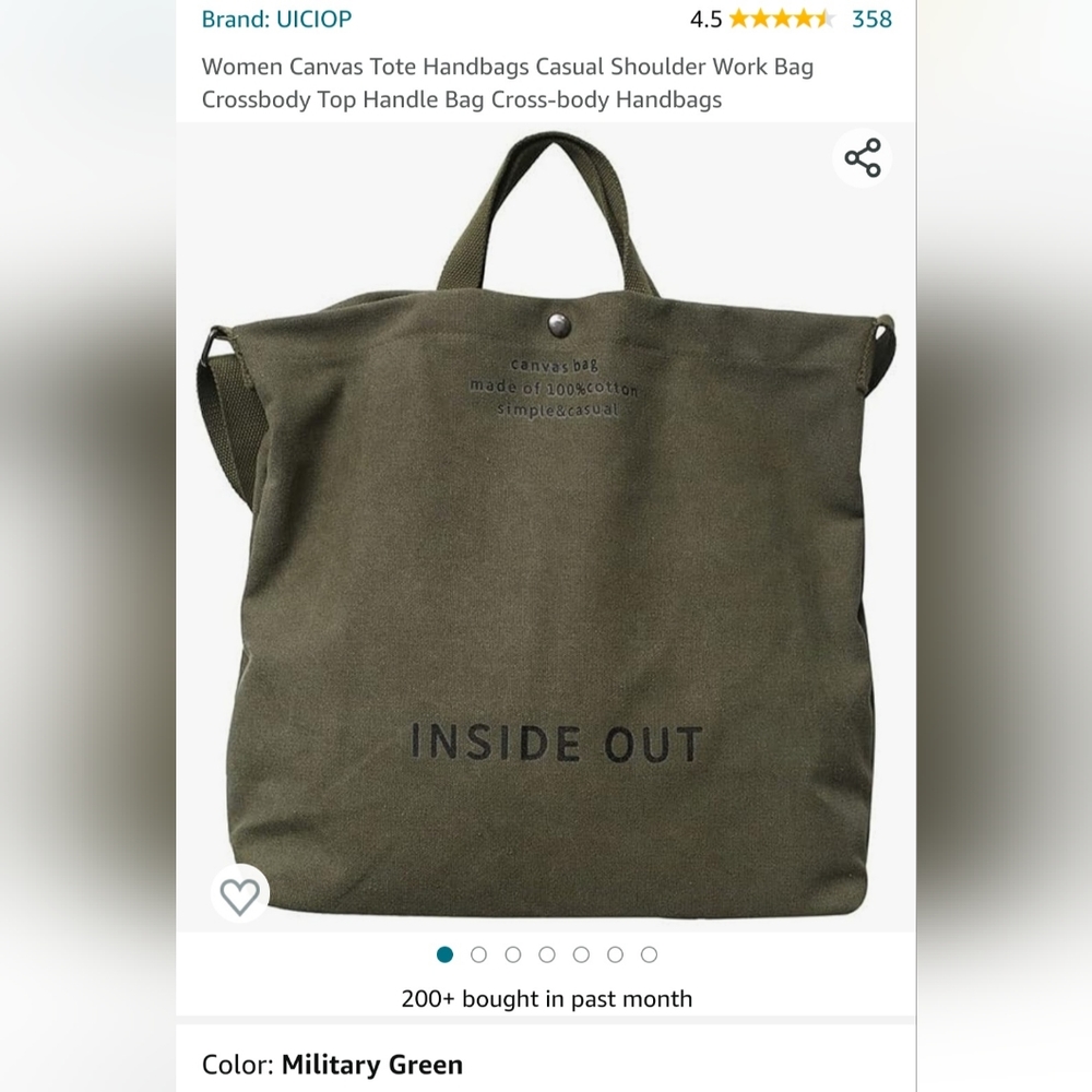 Canvas Casual Tote Bag